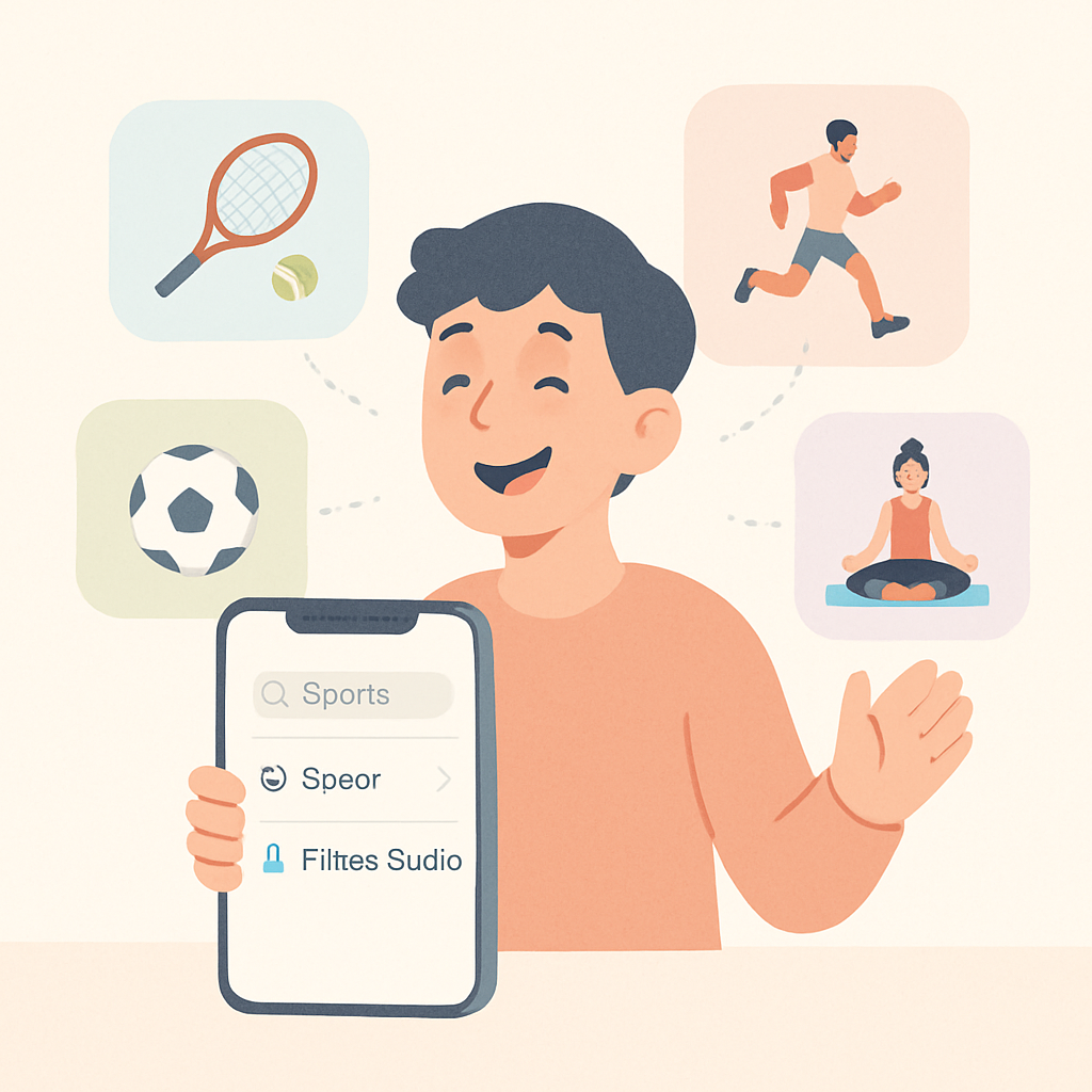 Discover new sports & studios